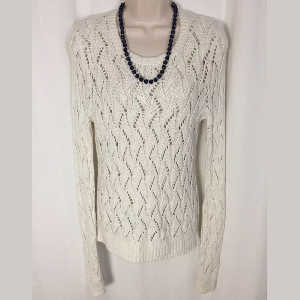 Ann Taylor LOFT S ivory sweater